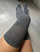 Заколінки вовняні бежевого, світло-бежевого, сірого, темно-сірого, чорного кольорів розмір універсальний 36-40, фото 5