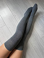 Заколінки вовняні бежевого, світло-бежевого, сірого, темно-сірого, чорного кольорів розмір універсальний 36-40, фото 4