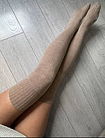 Заколінки вовняні бежевого, світло-бежевого, сірого, темно-сірого, чорного кольорів розмір універсальний 36-40, фото 2