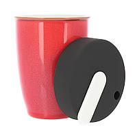 Керамічна чашка Loveramics Nomad Ягідна з подвійною стінкою 250 мл з кришкою для чаю та кави