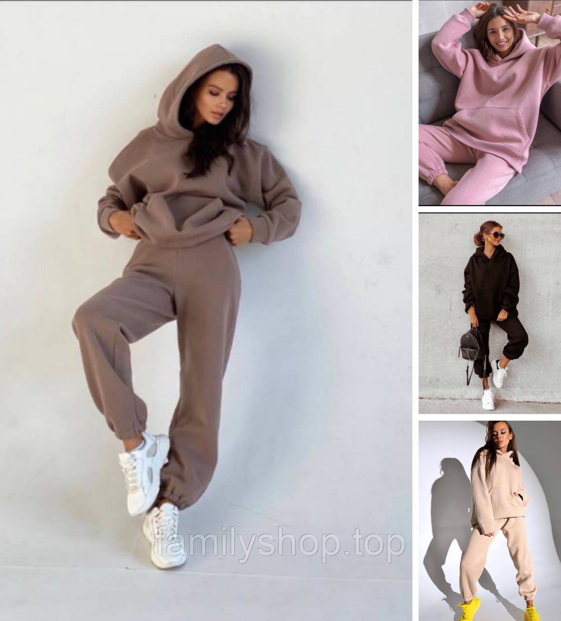 Жіночий спортивний костюм теплий на флісі, розмір S, M, L, XL, фото 1