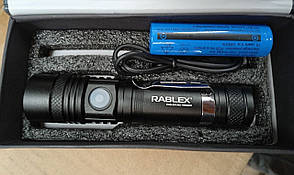 Ліхтар ручний RB-232 з удароміцним корпусом 3 режими бічна кнопка акумулятор 18650 Чорний, фото 3