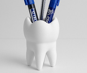 Підставка для канцтоварів, "Зуб", 12 см/підставка для ручок/Аксесуар для стоматології 3д