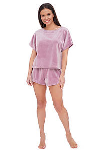 Жіноча піжама  футболка та шорти  рожева Martelle Lingerie  313