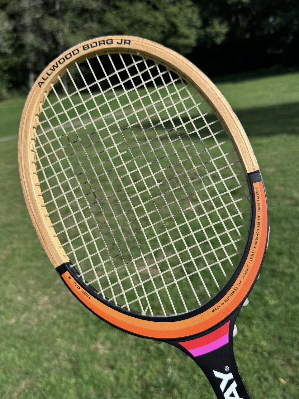 Тенісна ракетка Donnay Allwood Borg JR — раритетна дерев'яна модель з Бельгії, фото 1