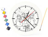 Дитячий набір для творчості годинник розмальовка Різдвяні сніговики 30 см (Г0069), фото 4