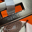 Жіночий коричневий сірий шкіряний ремінь Hermes Kelly 1.8 см зі срібною пряжкою ермес гермес, фото 7