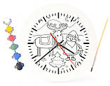 Дитячий набір для творчості годинник розмальовка Санта і Рудольф 30 см (Г0070), фото 4
