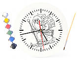 Дитячий набір для творчості годинник розмальовка Новорічний подарунок 30 см (Г0074), фото 4