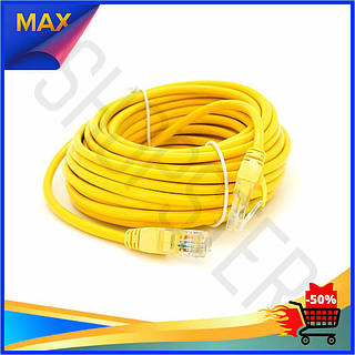 ST Патч-корд RITAR UTP новое поколение RJ45 Cat5e 10м желтый медный соединитель для ПК ноутбука и ТВ п OST|ER