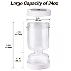 Банка для солінь з ситечком і виделкою герметична для оливок і маринованих овочів, фото 2