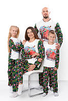 Піжами новорічні Грінч для всієї сім'ї Фемелі Лук, футер начос, розміри: дитячі 98-170см, жіночі 44-54, чоловічі 48-56