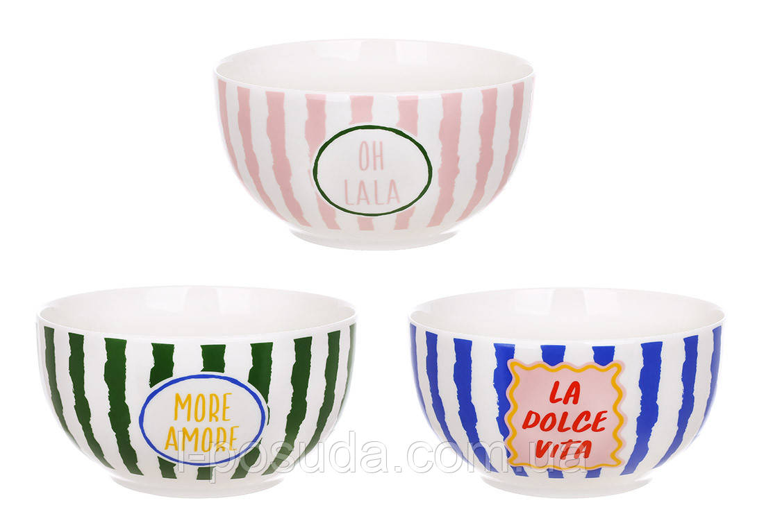 Чаша порцелянова Italia 500 мл – 3 дизайни, фото 1