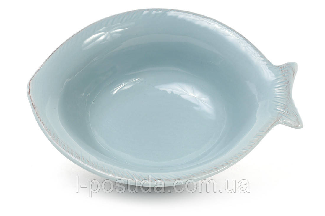 Бірюзова керамічна чаша у формі рибки, фото 1