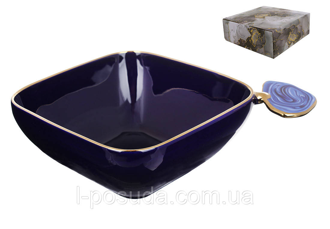 Миска синя порцелянова Gold Line 22,5 см, фото 1