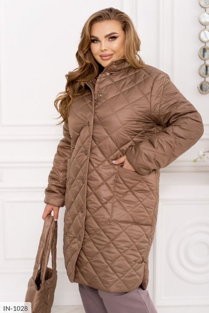Стильна куртка жіноча №2430 середньої довжини, фото 1