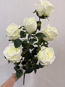 Штучна кущова троянда . Велика гілка троянди з крупними бутонами ( Premium, 75 см )