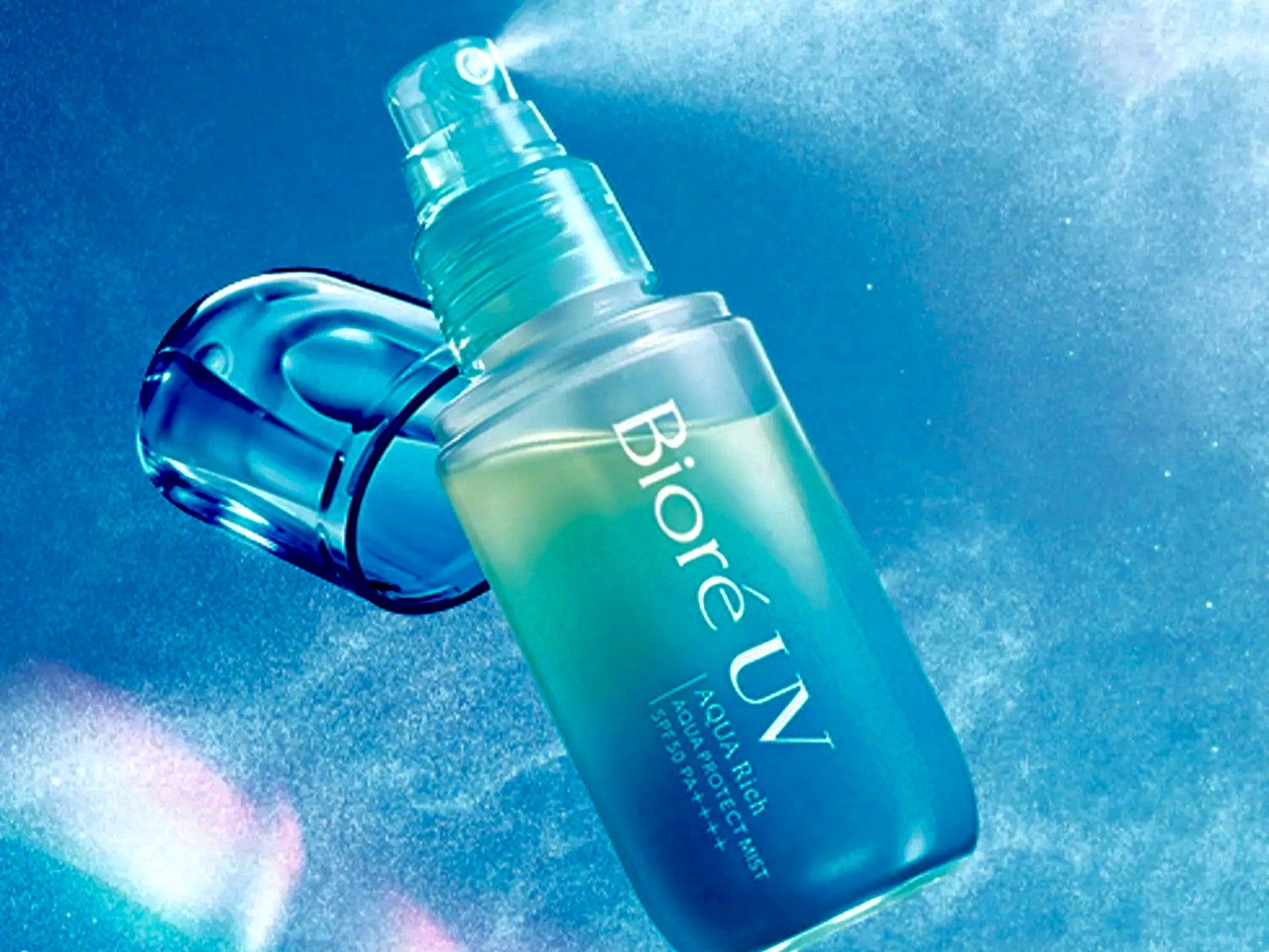 Спрей для обличчя сонцезахисний SPF 50+ Bioré UV Aqua Rich — водна формула, захист від UVA/UVB, фото 1