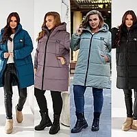 Жіноча зимова куртка 42-44, 46-48 , 50-52, 54-56 графіт чорний бірюза сірий фісташка пудра