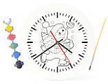 Дитячий набір для творчості годинник розмальовка Сніговик на ковзанах 30 см (Г0077), фото 4