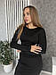 Жіноча базова кофта лонгслів з оздобленням з мережива на рукавах у великих розмірах (р. 42-52) 80KF3453, фото 4