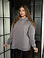 Жіноче базове худі на флісі з капюшоном вільного фасону (р. 42-46) 6KF3455, фото 6
