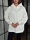 Жіноче базове худі на флісі з капюшоном вільного фасону (р. 42-46) 6KF3455, фото 9