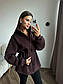 Жіноча тепла кофта на блискавці в спортивному стилі з куліскою на талії (р. 42-46) 6KF3457, фото 9