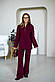 Жіночий теплий костюм прямі штани та подовжений светр на блискавці (р. 42-46) 4KO3943, фото 3
