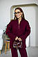 Жіночий теплий костюм прямі штани та подовжений светр на блискавці (р. 42-46) 4KO3943, фото 10