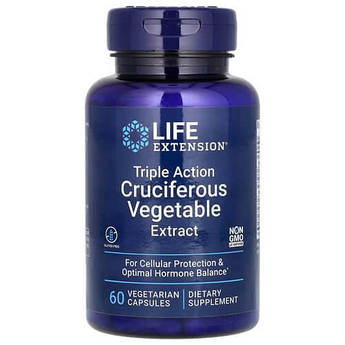 Life Extension Triple Action Cruciferous Vegetable Extract 60 рослинних капсул