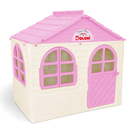 Дитячий пластиковий будиночок (Бежево-рожевий) Долоні — 02550/14, фото 1
