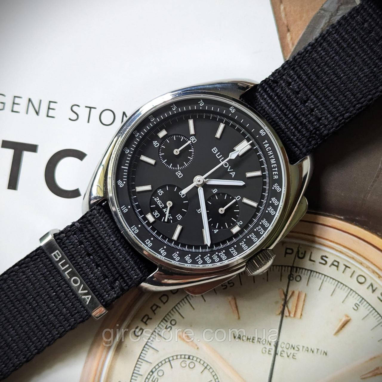 Спецсерія BULOVA Lunar Pilot 96A225 — суперточний чоловічий годинник, частота коливань 262 кГц, фото 1