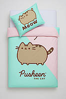 Дитяча постільна білизна Pusheen котик Пушин полуторний євро комплект