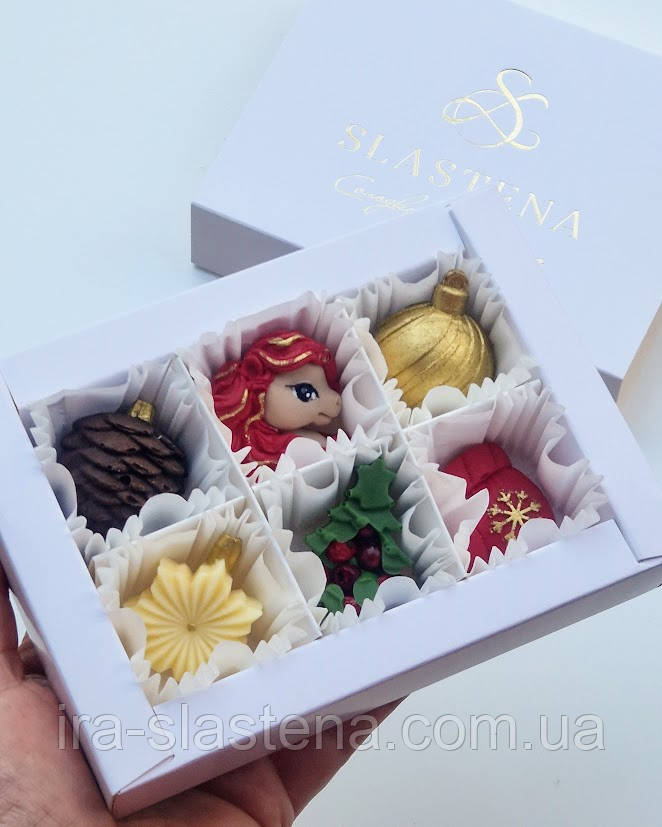 Новорічні цукерки, шоколад ручної роботи, фото 1