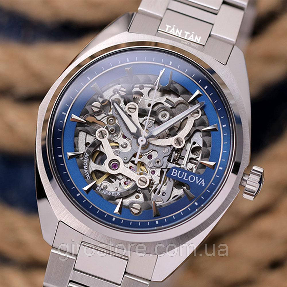 Чоловічий годинник Bulova Surveyor 96A292, скелетон, механіка з автопідзаводом, 21 камінь, фото 1