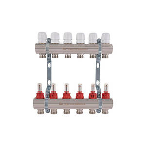 Колектор з витратомірами SD Plus 1" 6 виходів SD235W6