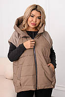 Жилетка стильна з трикотажними вставками 3418