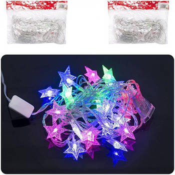 Гірлянда електрична "Зірки" 20шт 4М LED кольорова D-21(116425) G-Rich