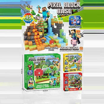 Магнітний конструктор Pixel Block Base 45 деталей RDF996 G-Rich