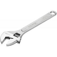 Розвідний ключ хромований 250 мм універсальний для сантехніків і автосервісів з регульованими губками