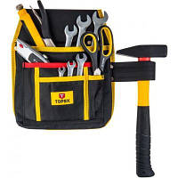 Сумка для інструментів із 4 кишенями та петлею для молотка для майстрів і домашніх умельців BROWN