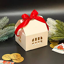 Коробка для подарунків, десертів 120х120х80 мм (10 шт.) БУДИНОЧОК