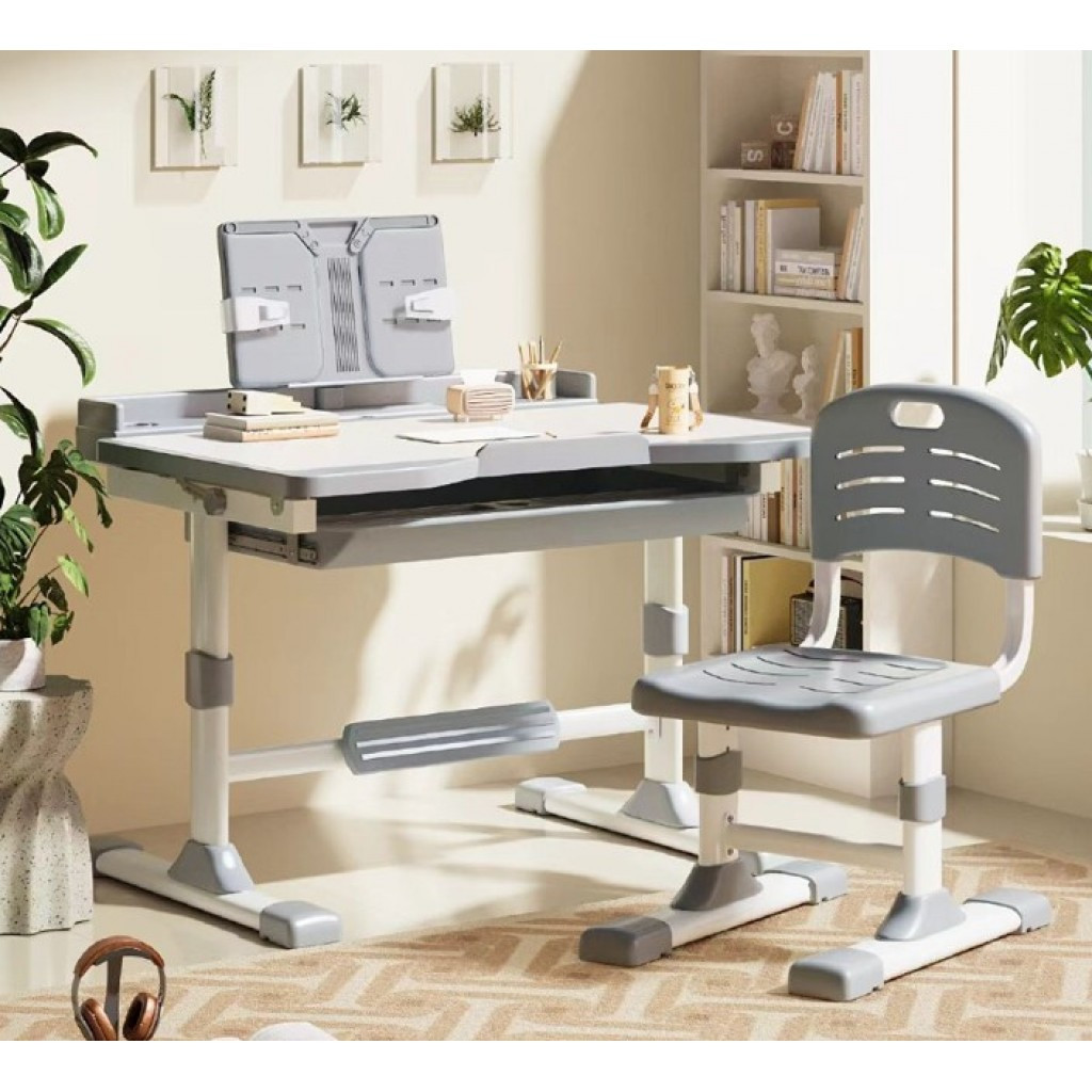 Дитяча парта для школяра з лампою та сидінням Spoko SP-09 сіра