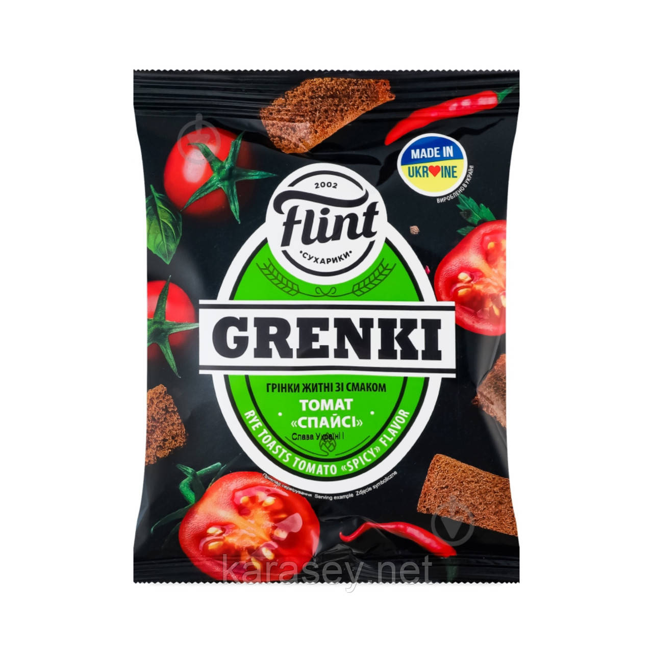 Грінки житні "ТОМАТ СПАЙСІ" 100г, фото 1
