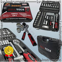 LV Універсальний набір ключів 108 штук Bull Tech дорожній комплект інструментів у кейсі для ремонту а TOP|LV