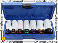 LV Набір головок Al-Fa 1/2 дюйма для литих дисків 7 предметів ключі для авто та мото техніки TOP|LV