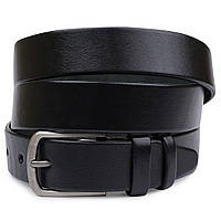 Гладкий батальний чоловічий ремінь Vintage 20716 Чорний