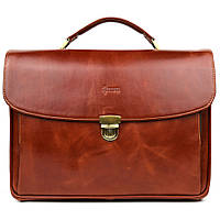 Шкіряний чоловічий портфель на два відділення TARWA GBord-2067-4lx бордовий