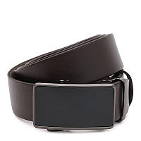 Пасок шкіряний для чоловіка 125×3.5 / ремінь на штани, коричневий